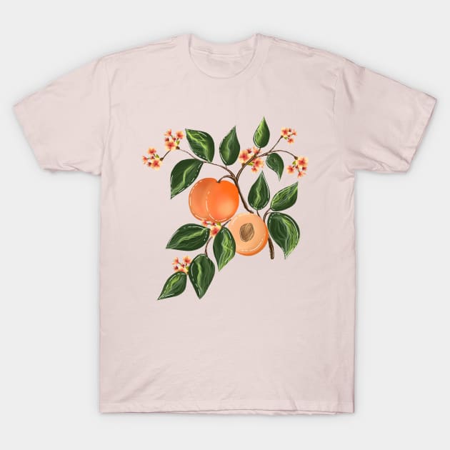 Peach pattern 4 T-Shirt by Miruna Mares